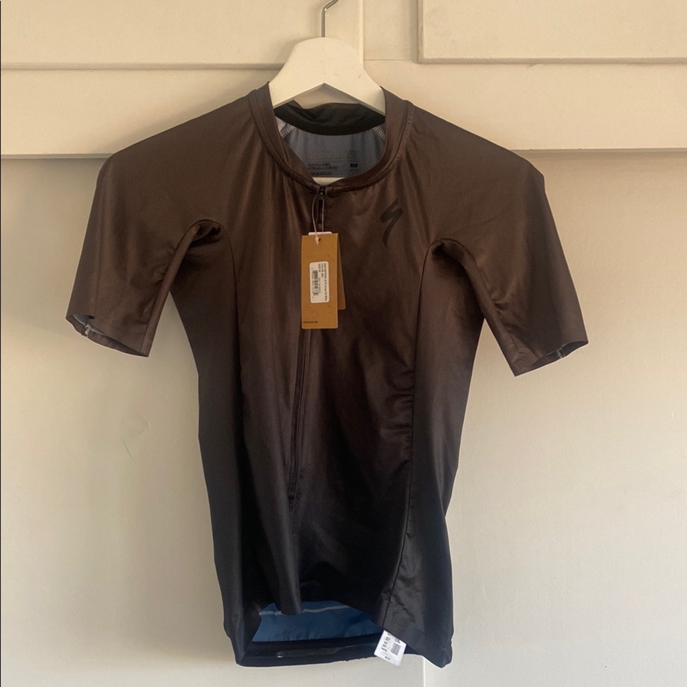 Specialized brown/black short sleeve fitted jersey